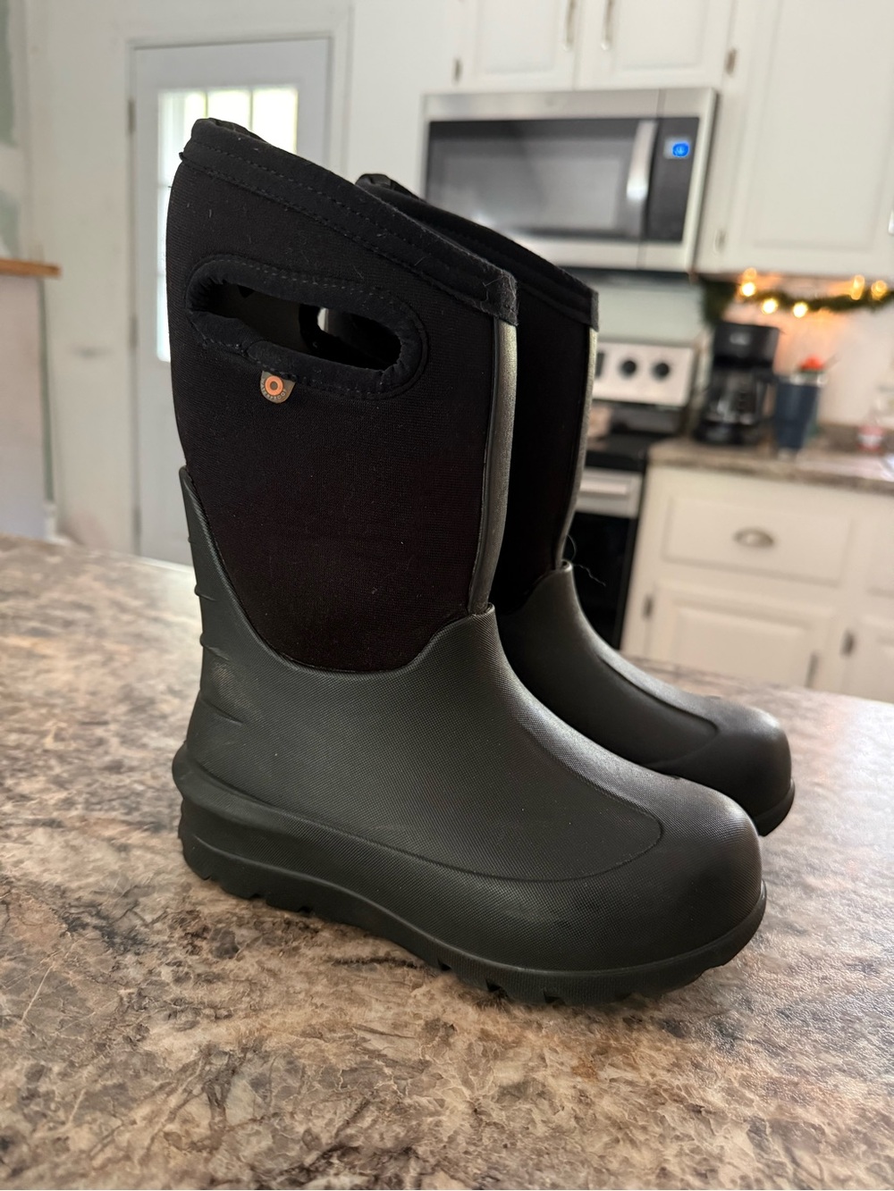 Bogs Kids Black Waterproof Neoprene winter Boots